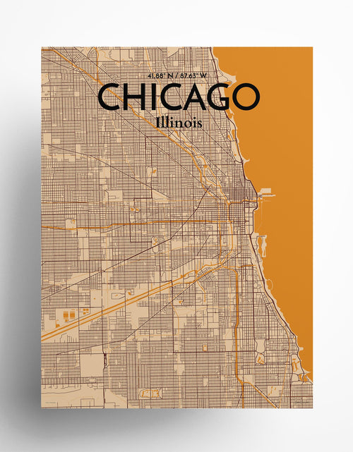 Load image into Gallery viewer, Chicago City Map Poster
