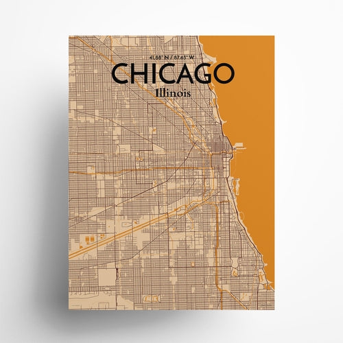 Load image into Gallery viewer, Chicago City Map Poster
