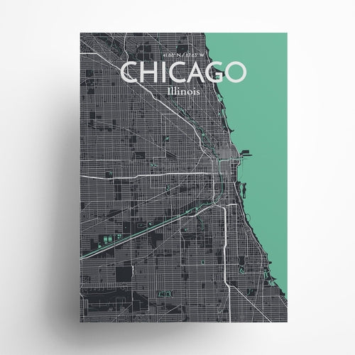 Load image into Gallery viewer, Chicago City Map Poster
