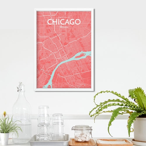 Load image into Gallery viewer, Chicago City Map Poster
