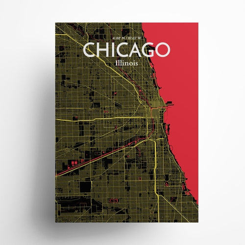 Load image into Gallery viewer, Chicago City Map Poster
