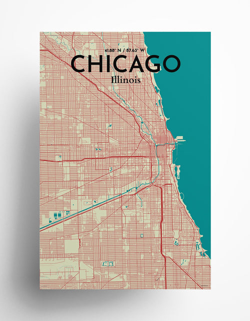 Load image into Gallery viewer, Chicago City Map Poster
