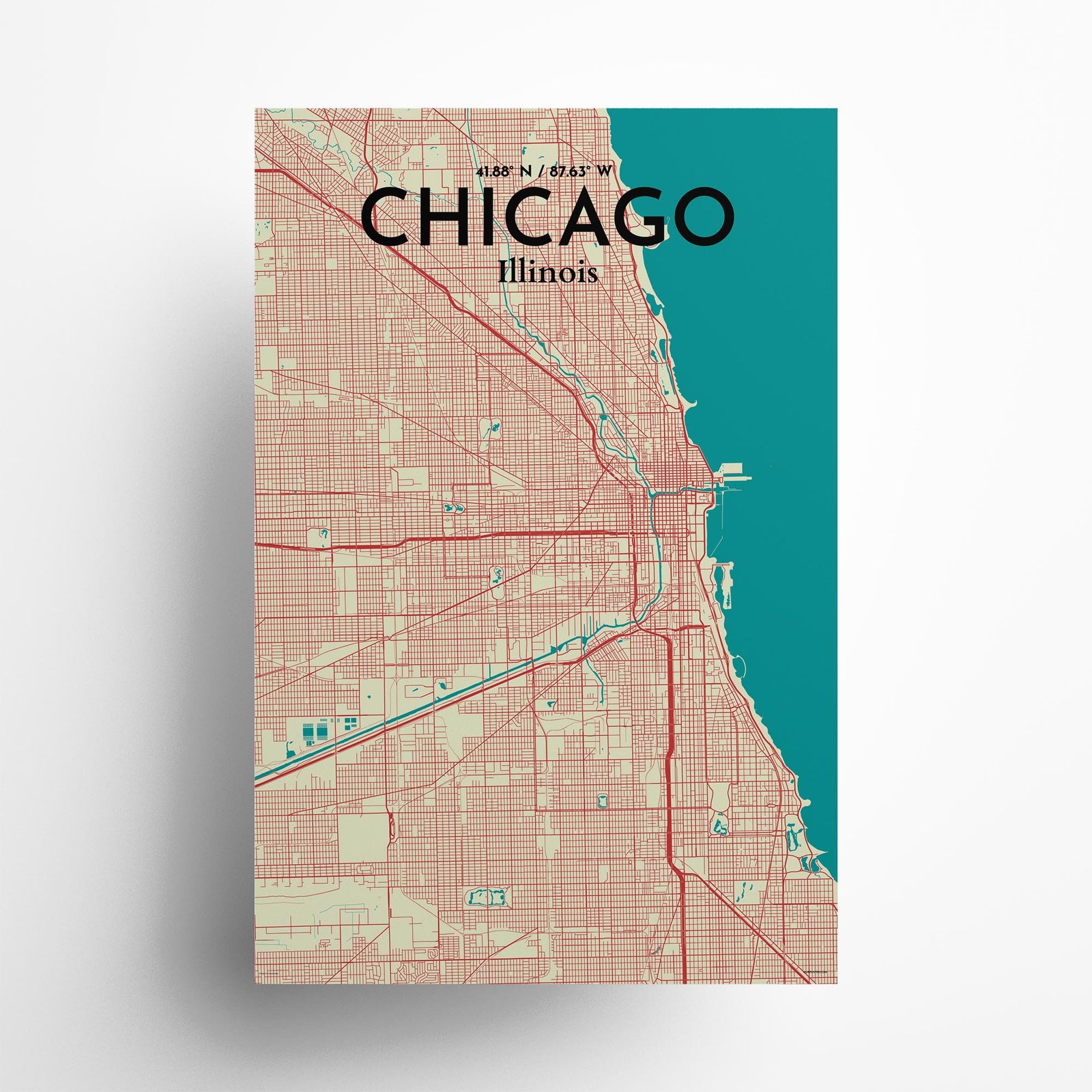 Chicago City Map Poster