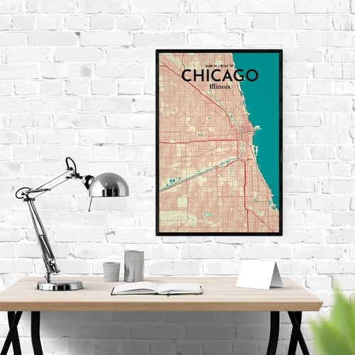 Load image into Gallery viewer, Chicago City Map Poster
