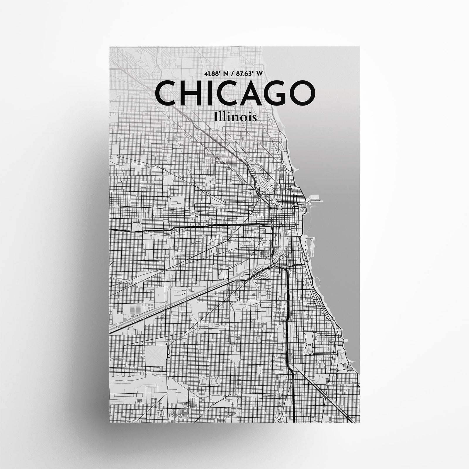 Chicago City Map Poster