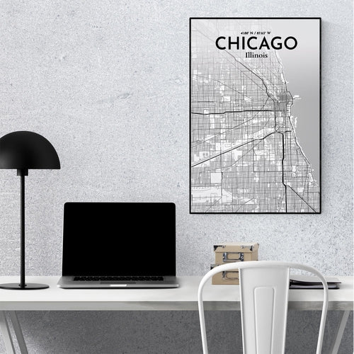 Load image into Gallery viewer, Chicago City Map Poster
