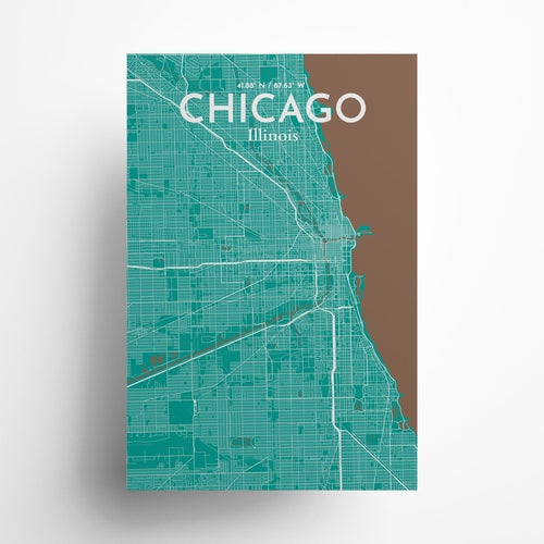 Load image into Gallery viewer, Chicago City Map Poster
