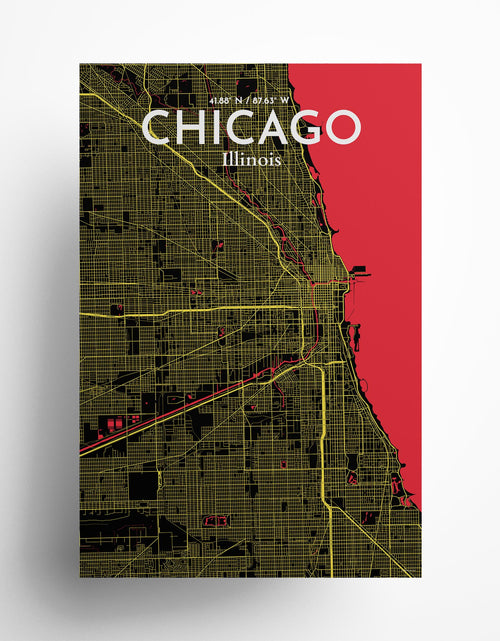 Load image into Gallery viewer, Chicago City Map Poster
