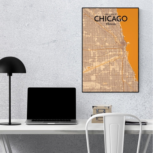 Load image into Gallery viewer, Chicago City Map Poster
