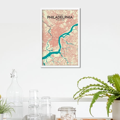 Load image into Gallery viewer, Philadelphia City Map Poster
