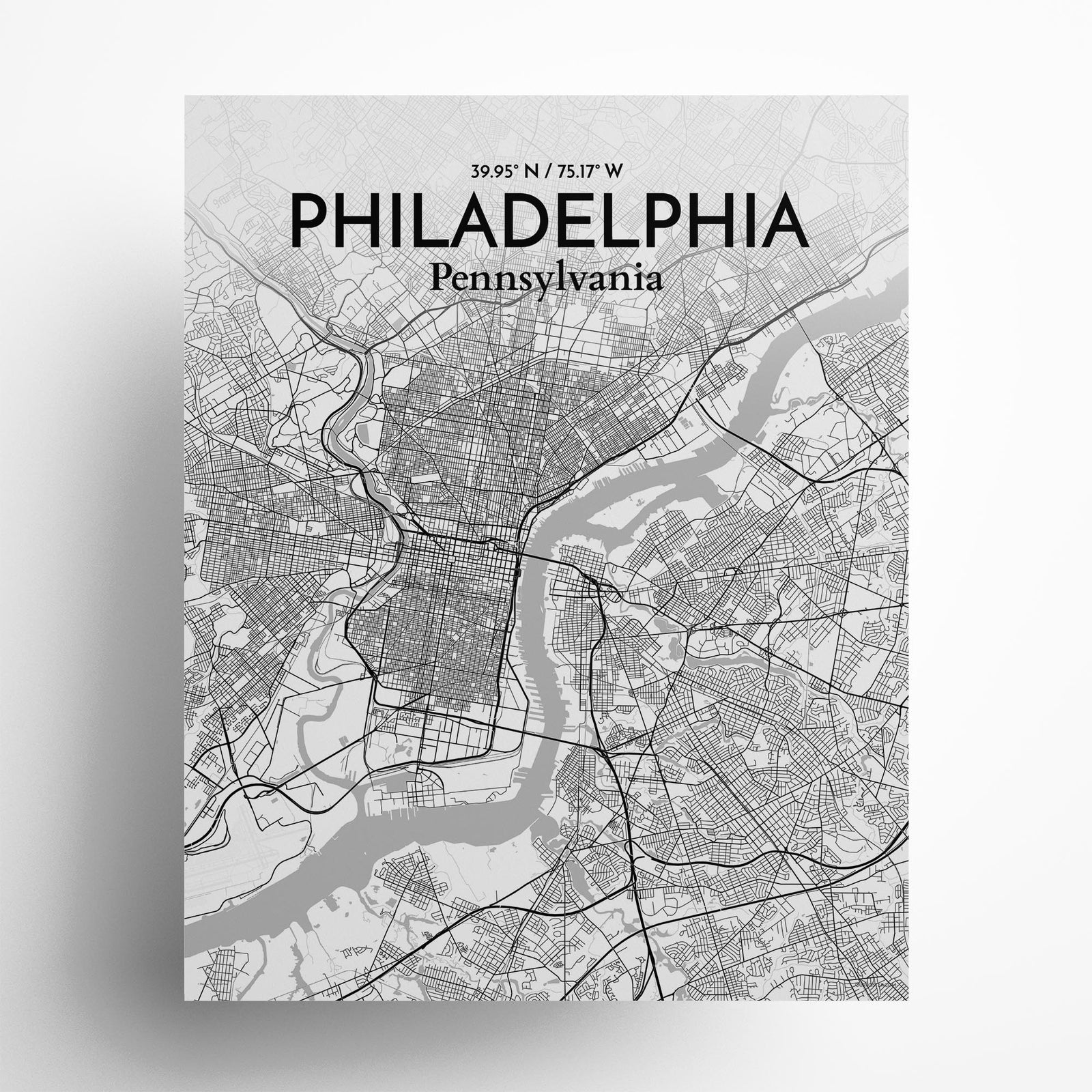 Philadelphia City Map Poster