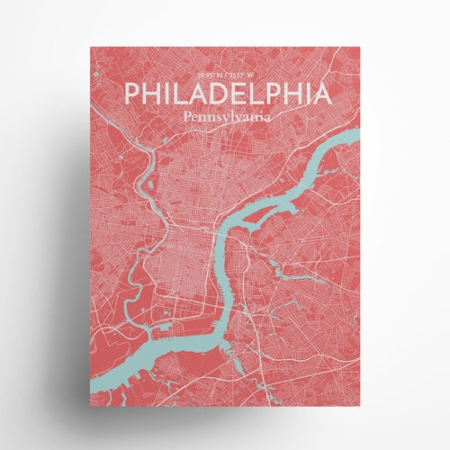 Load image into Gallery viewer, Philadelphia City Map Poster
