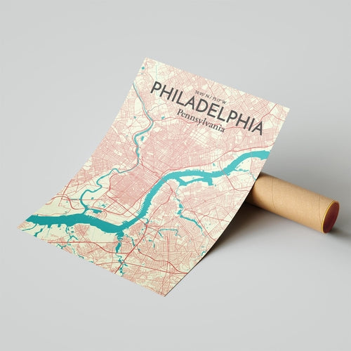 Load image into Gallery viewer, Philadelphia City Map Poster
