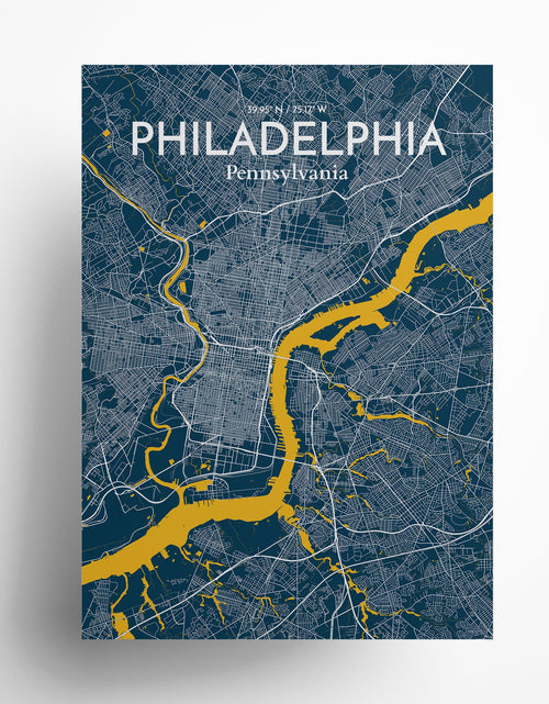 Load image into Gallery viewer, Philadelphia City Map Poster
