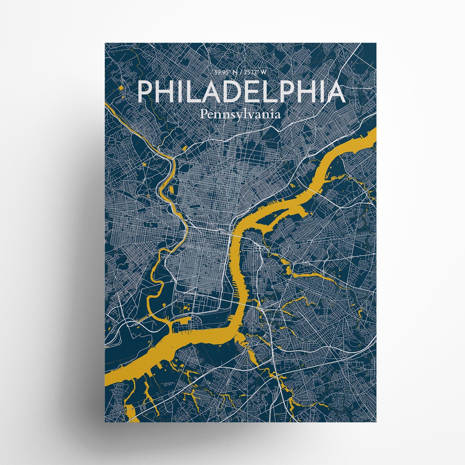 Philadelphia City Map Poster