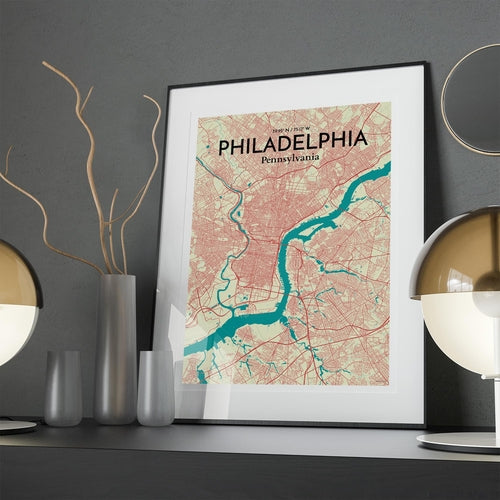 Load image into Gallery viewer, Philadelphia City Map Poster
