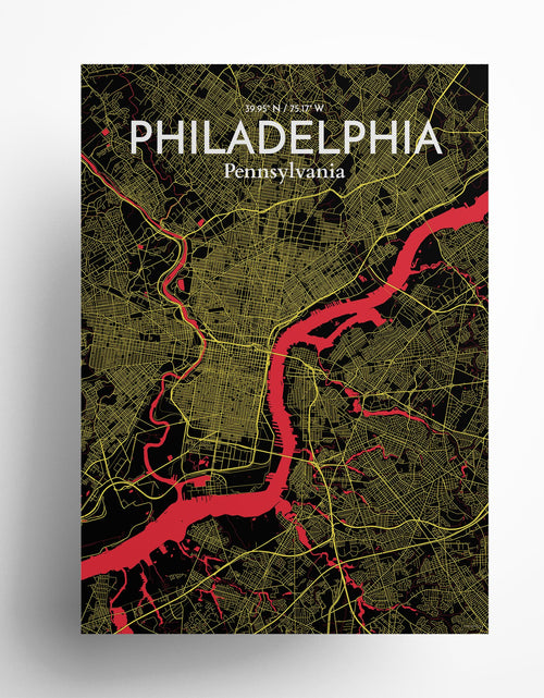 Load image into Gallery viewer, Philadelphia City Map Poster
