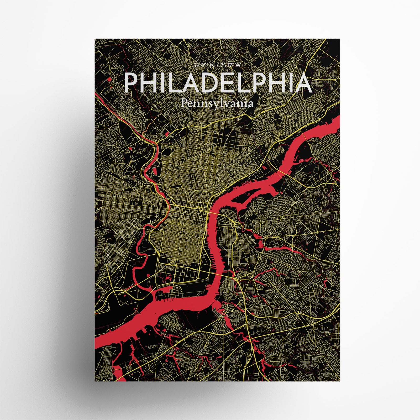 Philadelphia City Map Poster