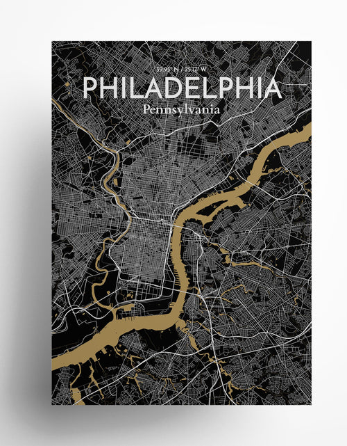 Load image into Gallery viewer, Philadelphia City Map Poster
