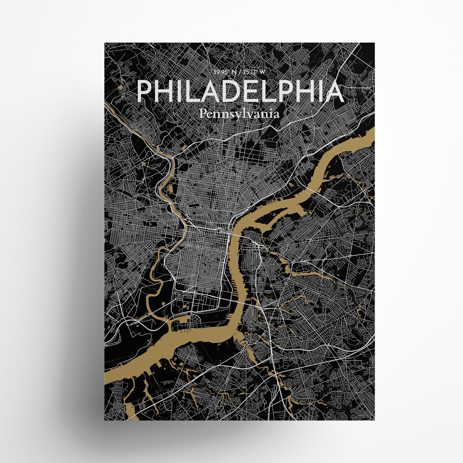 Philadelphia City Map Poster