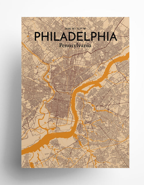 Load image into Gallery viewer, Philadelphia City Map Poster
