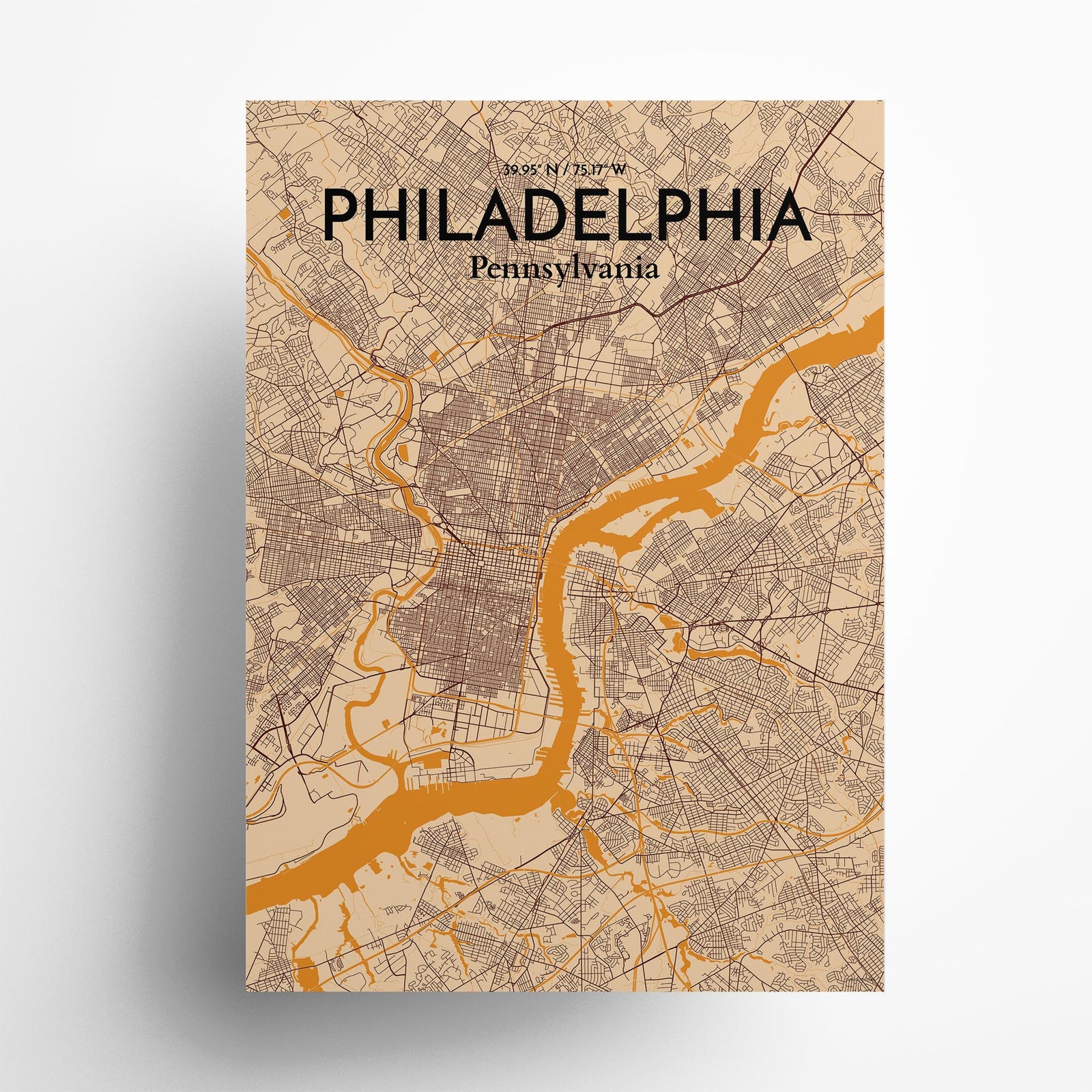 Philadelphia City Map Poster