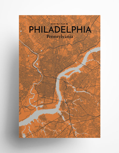 Load image into Gallery viewer, Philadelphia City Map Poster
