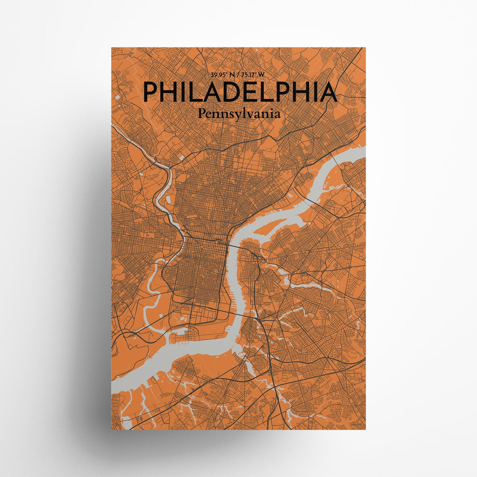 Philadelphia City Map Poster