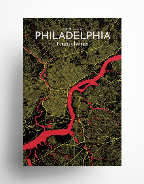 Load image into Gallery viewer, Philadelphia City Map Poster
