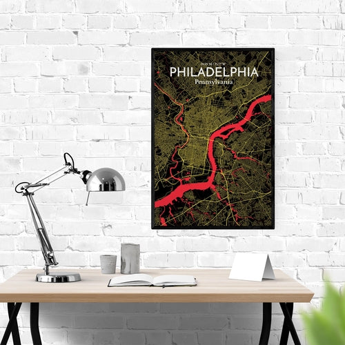 Load image into Gallery viewer, Philadelphia City Map Poster
