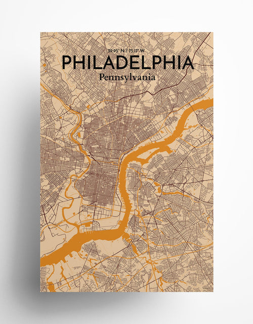 Load image into Gallery viewer, Philadelphia City Map Poster
