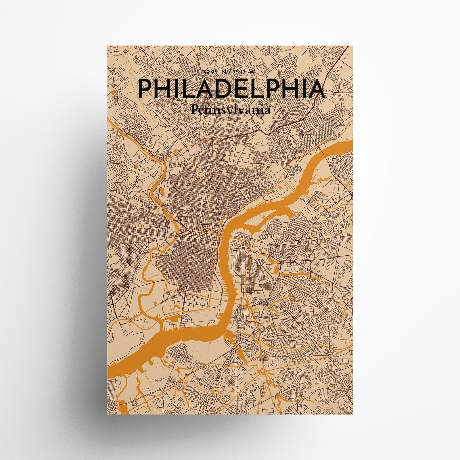 Philadelphia City Map Poster