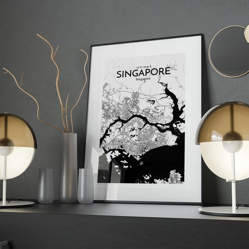 Singapore City Map Poster