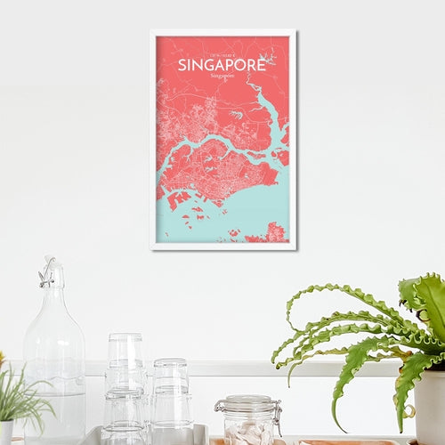 Singapore City Map Poster