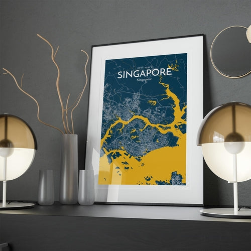 Singapore City Map Poster