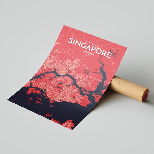 Singapore City Map Poster