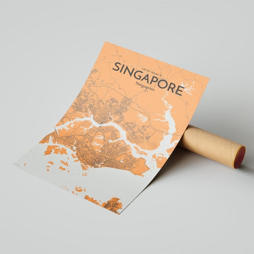 Singapore City Map Poster