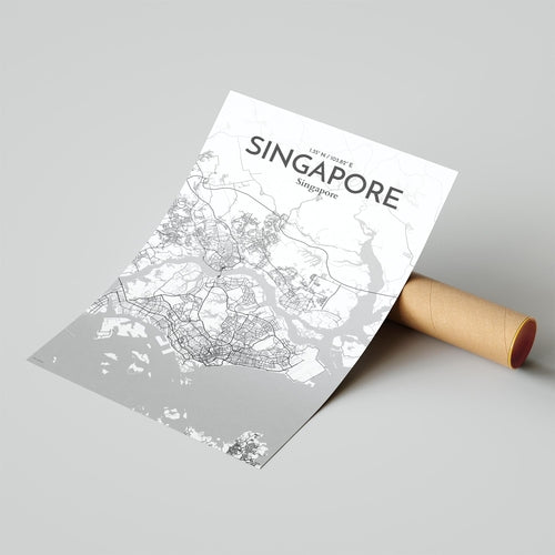 Singapore City Map Poster