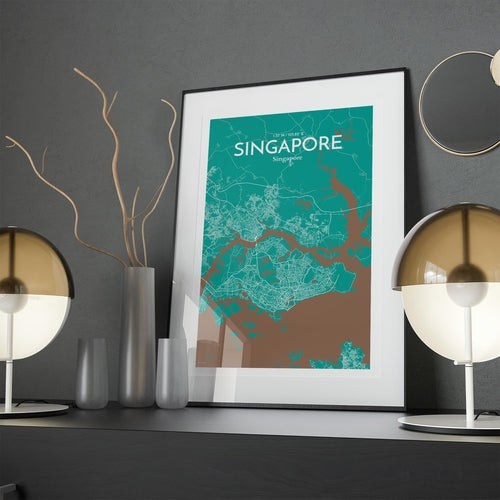 Singapore City Map Poster