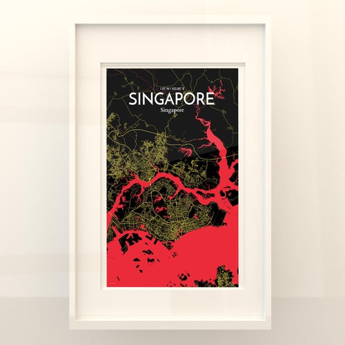 Singapore City Map Poster