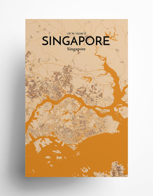 Load image into Gallery viewer, Singapore City Map Poster
