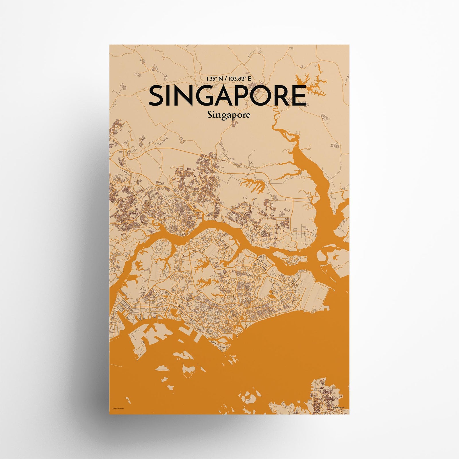 Singapore City Map Poster