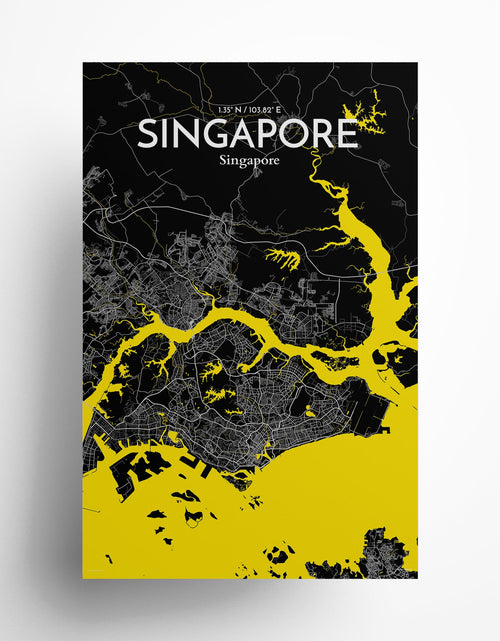 Load image into Gallery viewer, Singapore City Map Poster
