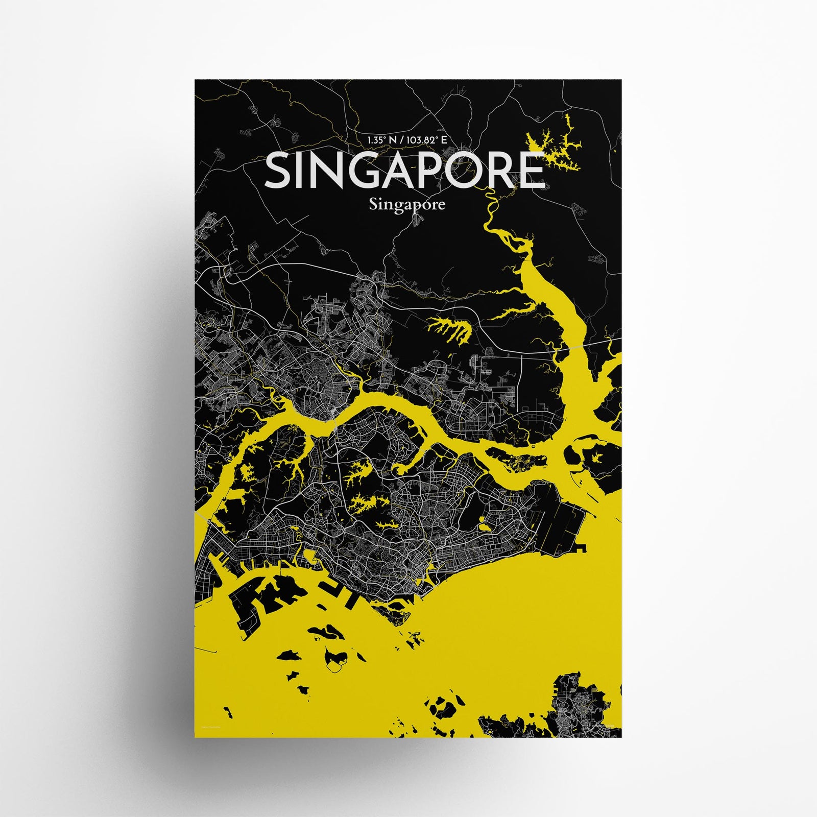 Singapore City Map Poster