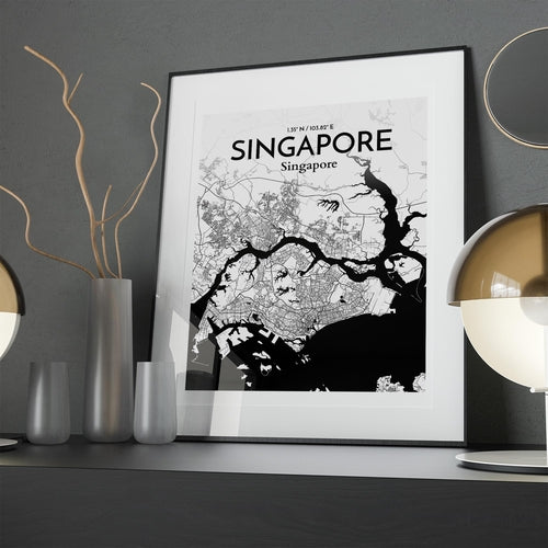 Singapore City Map Poster