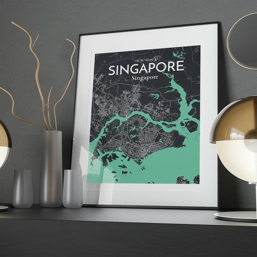 Singapore City Map Poster