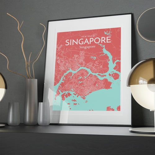 Load image into Gallery viewer, Singapore City Map Poster
