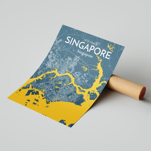 Singapore City Map Poster