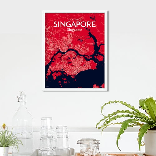 Singapore City Map Poster