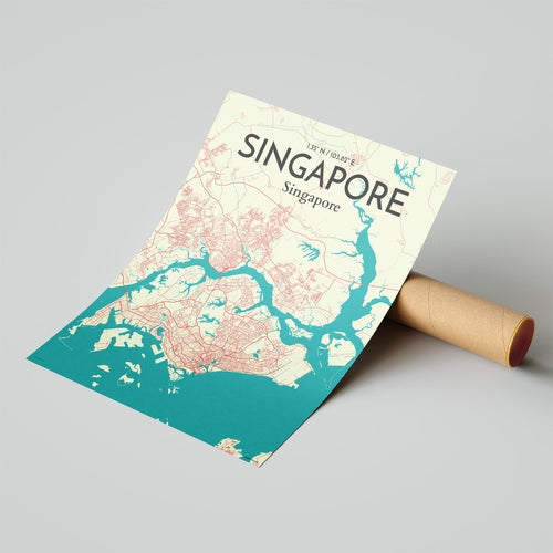 Singapore City Map Poster